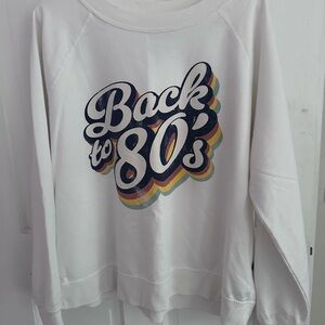 Recycled Karma Classic White “Back to the 80s”Sweatshirt